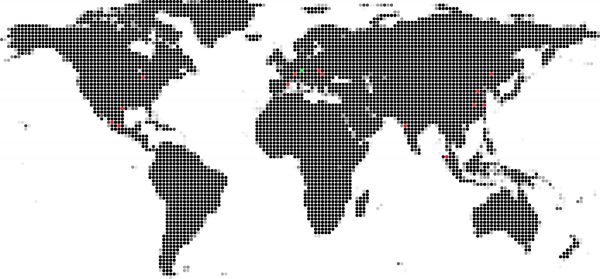 Locations to which we have supplied our machines